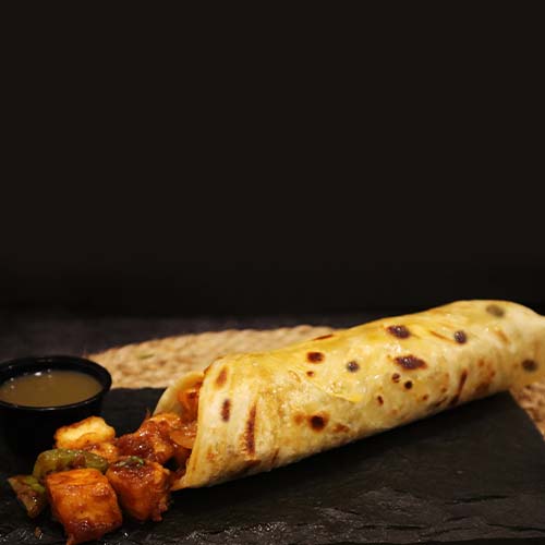 chilly paneer roll